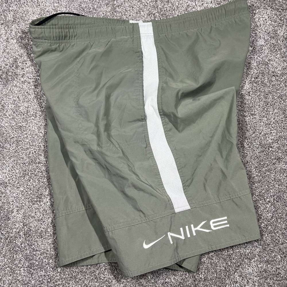 Vintage Y2K Nike Spell Out Swim Trunks Large Board Shorts Swoosh Gorpcore 90s
